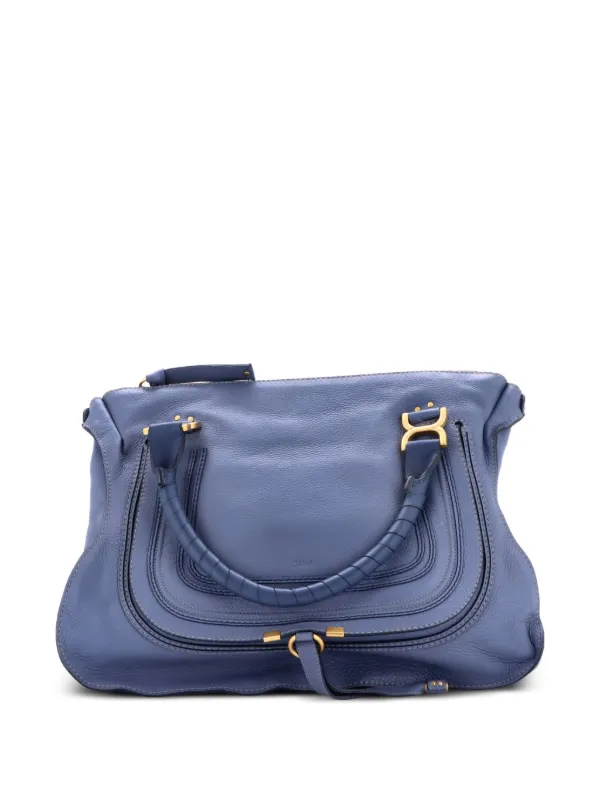 Chloé Pre-Owned マーシー レザー ラージ ショルダーバッグ | ブルー 