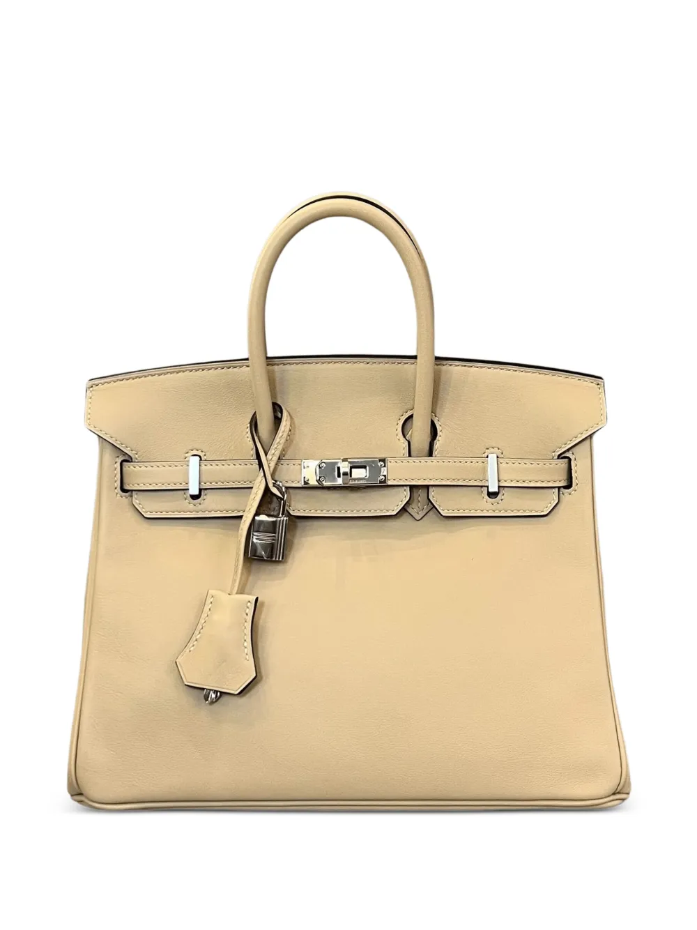Hermès Pre-Owned Borsa a mano Birkin 25 in pelle Swift 2017 - Toni neutri