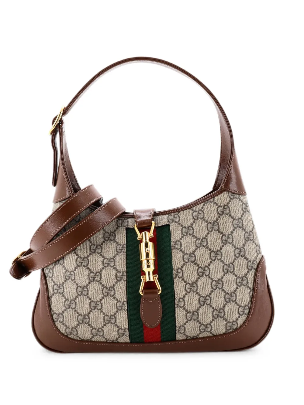 Gucci Pre-Owned Jackie 1961 GG Coated Canvas Small hobo bag - Marrone