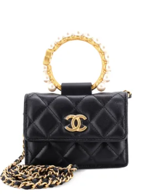 CHANEL Pre-Owned トップハンドル ココマーク フラップ クラッチオン