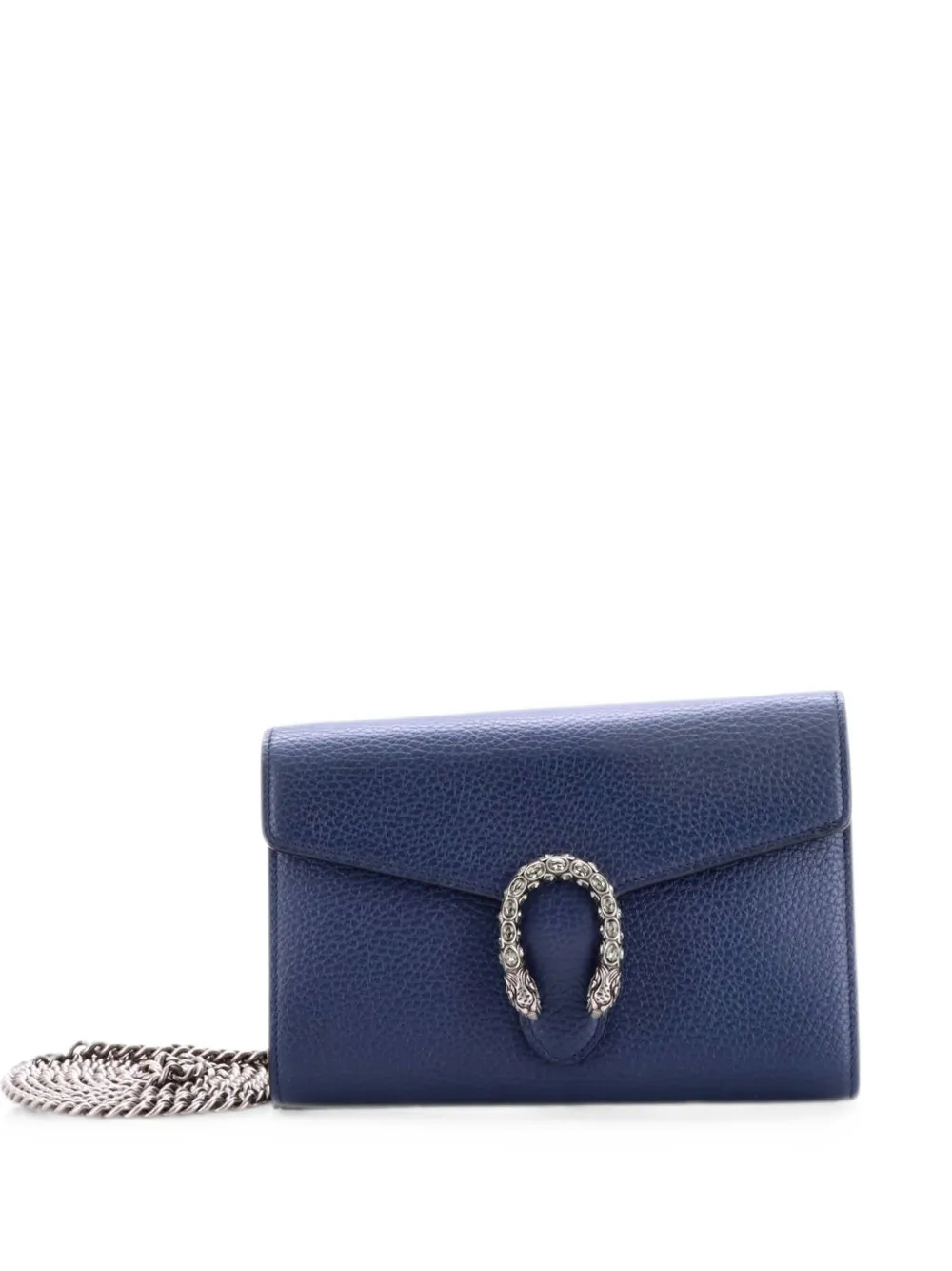 Gucci Pre-Owned Dionysus Chain Wallet Leather with Embellished Detail Small crossbody bag - Blu