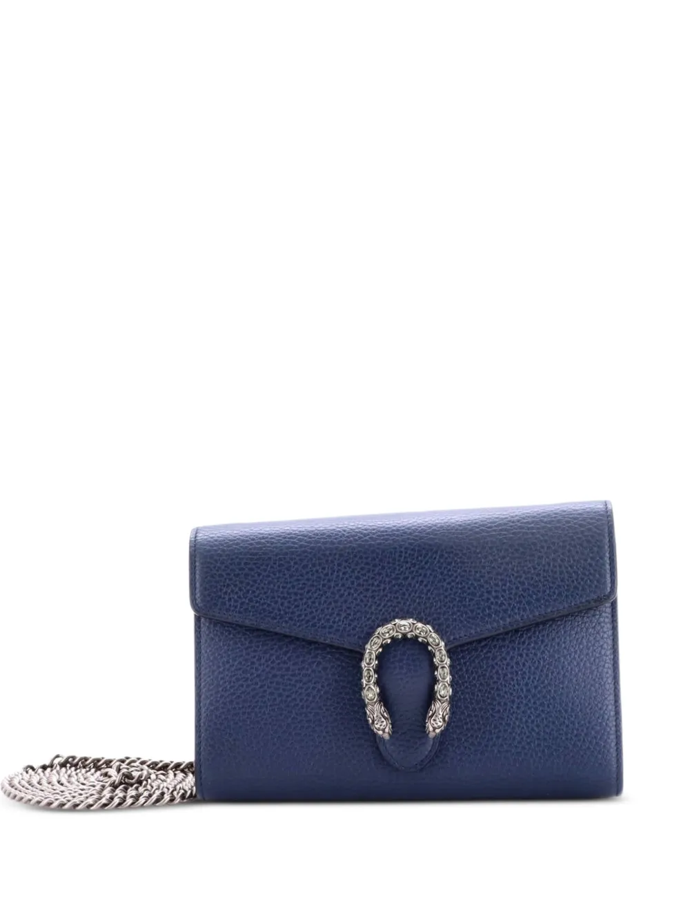 Gucci Pre-Owned Dionysus Chain Wallet Leather with Embellished Detail Small crossbody bag - Blu