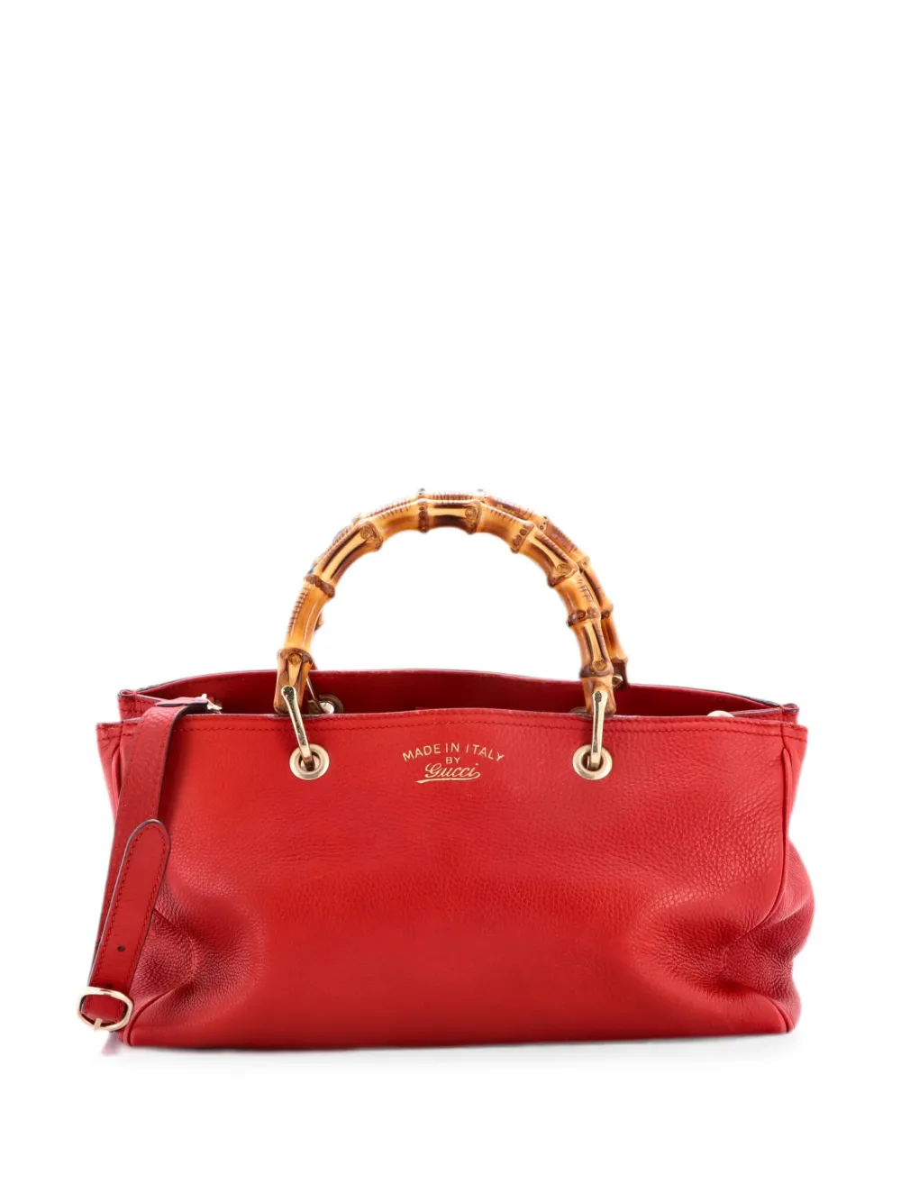 Gucci Pre-Owned Borsa tote Bamboo media in pelle - Rosso