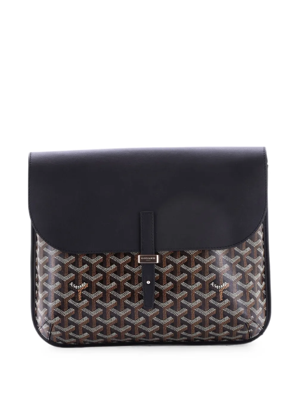 Goyard Pre-Owned Coursier Messenger Bag Coated Canvas and Leather crossbody bag - Nero