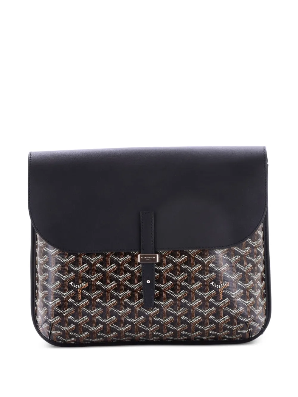 Goyard Pre-Owned Coursier Messenger Bag Coated Canvas and Leather crossbody bag - Nero