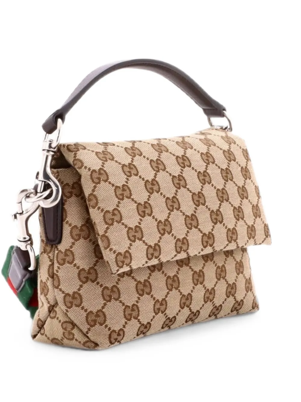 Gucci Pre-Owned Convertible Flap Crossbody Bag GG Canvas Small shoulder bag - Marrone