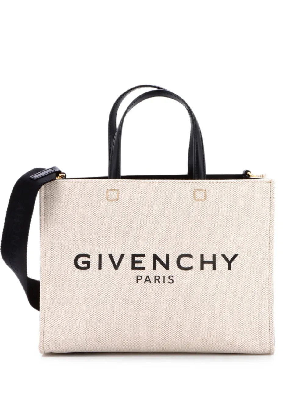 Pre-owned Givenchy G- Canvas Small Tote Bag In Neutral