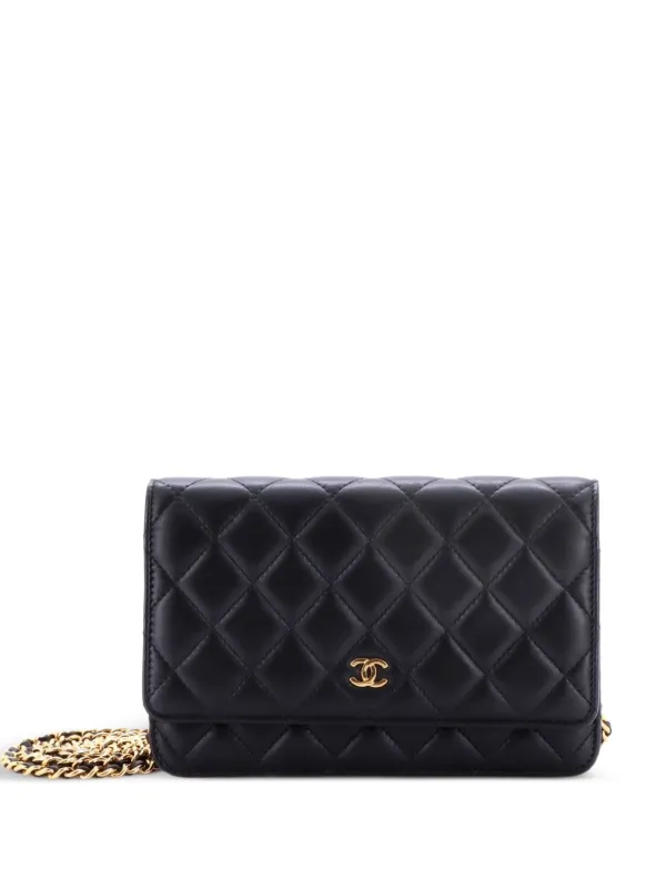CHANEL Pre-Owned マトラッセ ラムスキン ウォレットオンチェーン