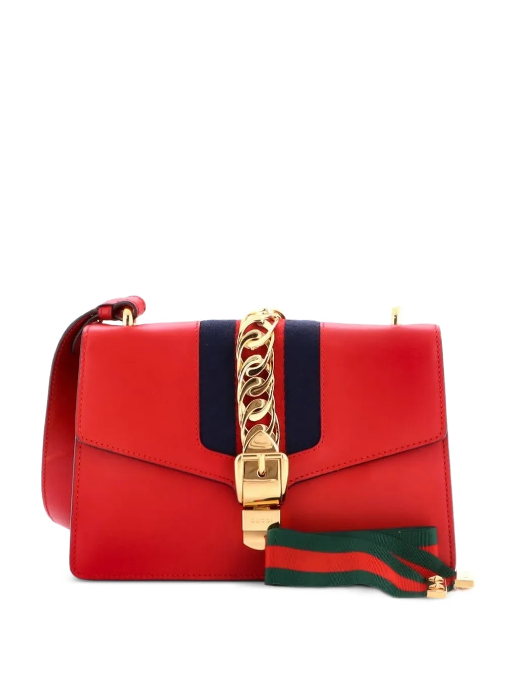 Gucci Pre-Owned Borsa a spalla Sylvie piccola in pelle - Rosso