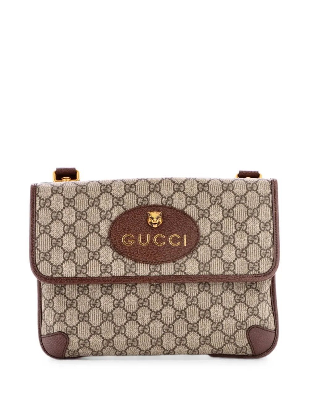 Gucci Pre-Owned Neo Vintage Flap Messenger GG Coated Canvas Medium crossbody bag - Marrone