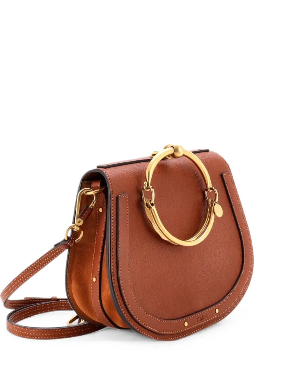 Chloé Pre-Owned Nile Leather Medium crossbody bag - Marrone