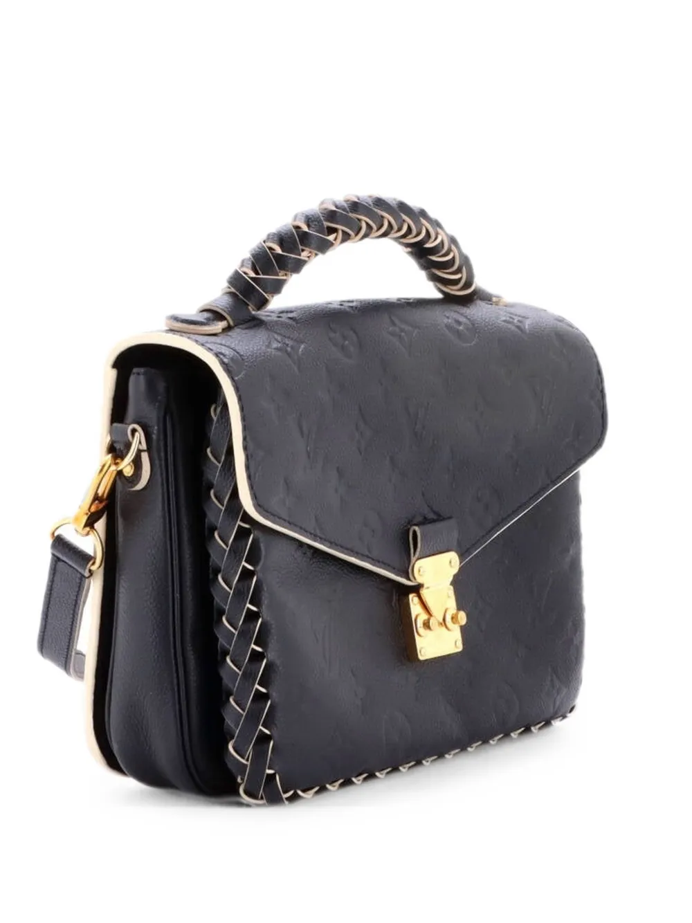 Louis Vuitton Pre-Owned Braided Handle Pochette Metis Monogram Empreinte Leather crossbody bag - Schwarz