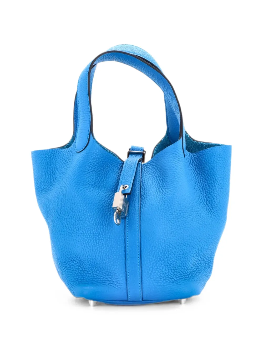 Hermès Pre-Owned Picotin Lock Bag Clemence PM bucket bag - Blu