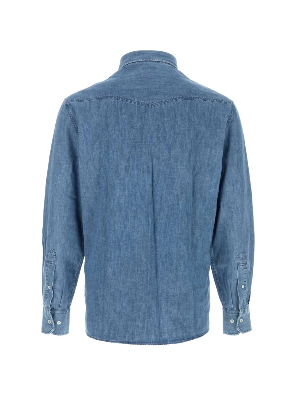 Brunello Cucinelli Overhemd met drukknoop Blauw