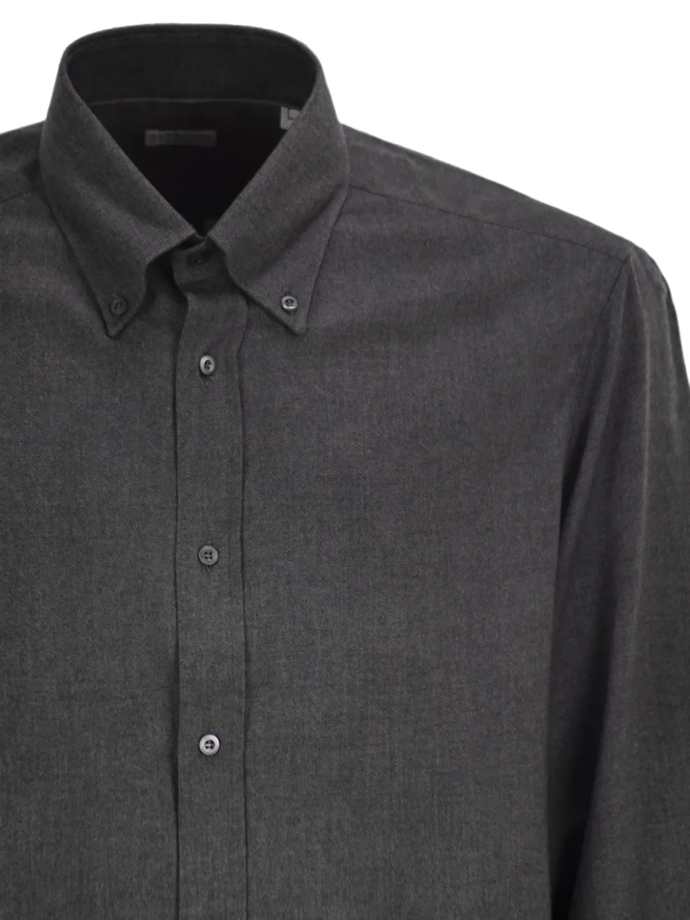 Brunello Cucinelli Button-down overhemd met omgekeerde plooien Grijs