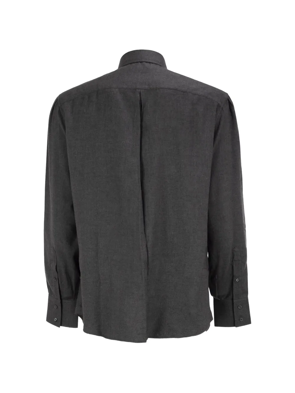 Brunello Cucinelli Button-down overhemd met omgekeerde plooien Grijs