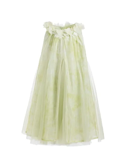 Mimi Tutu floral-appliqué layered dress