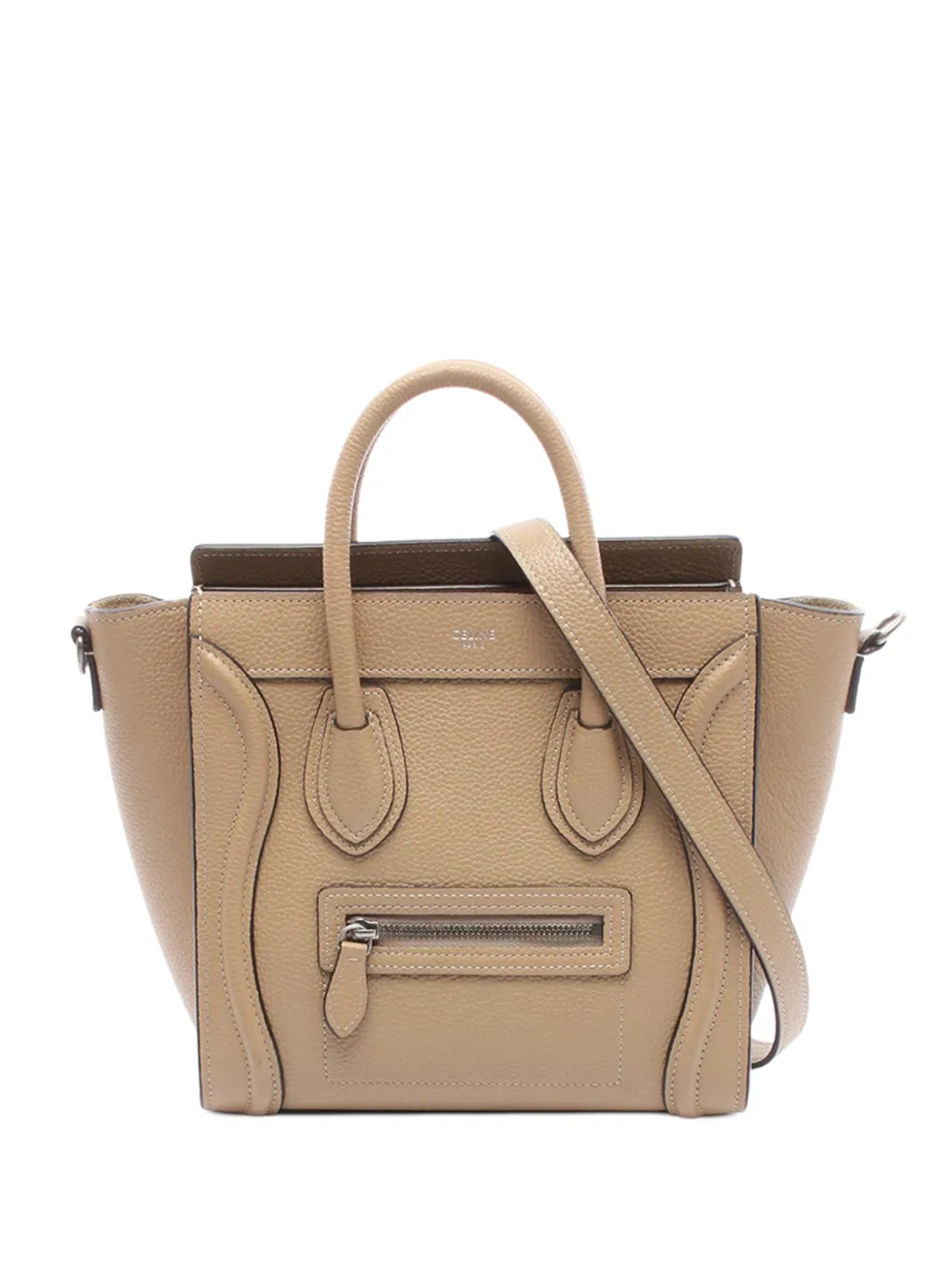 Celine Pre-Owned 2013 Nano Leather Luggage Tote satchel - Toni neutri