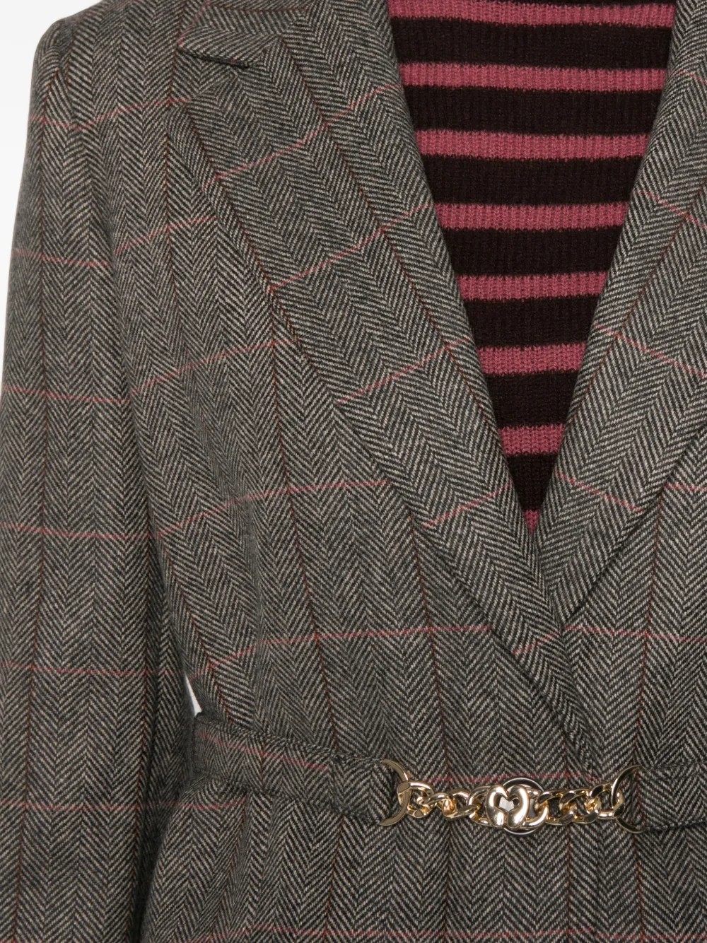 Maje Blazer met ceintuur Grijs