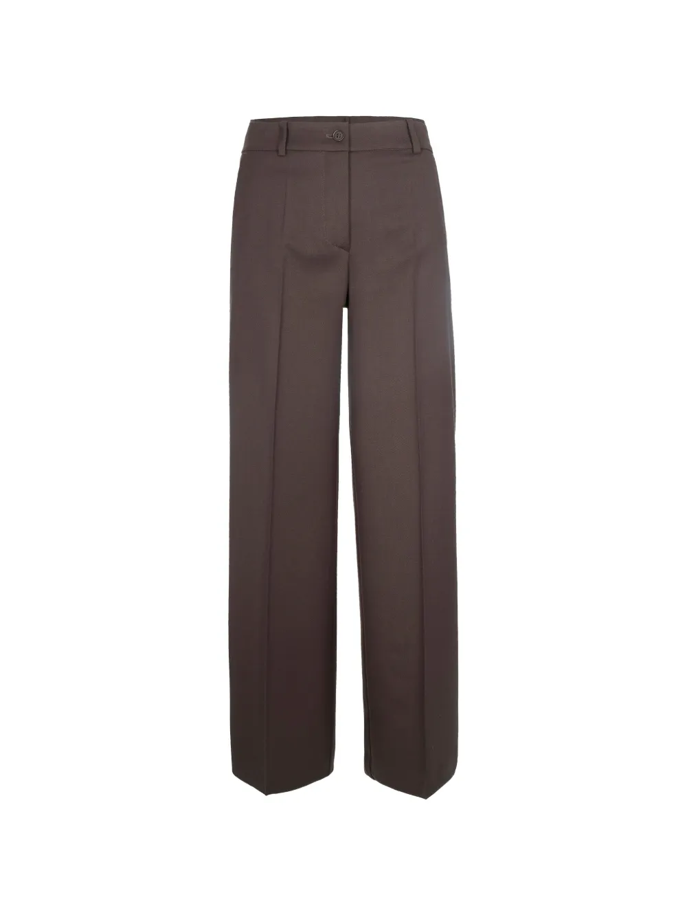 P.A.R.O.S.H. pressed-crease wide-leg trousers - Brown