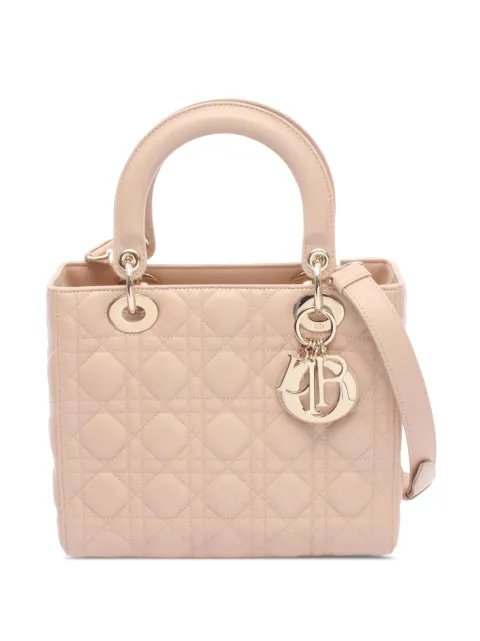Christian Dior Pre-Owned 2000-2026 Medium Lambskin Cannage Lady Dior satchel