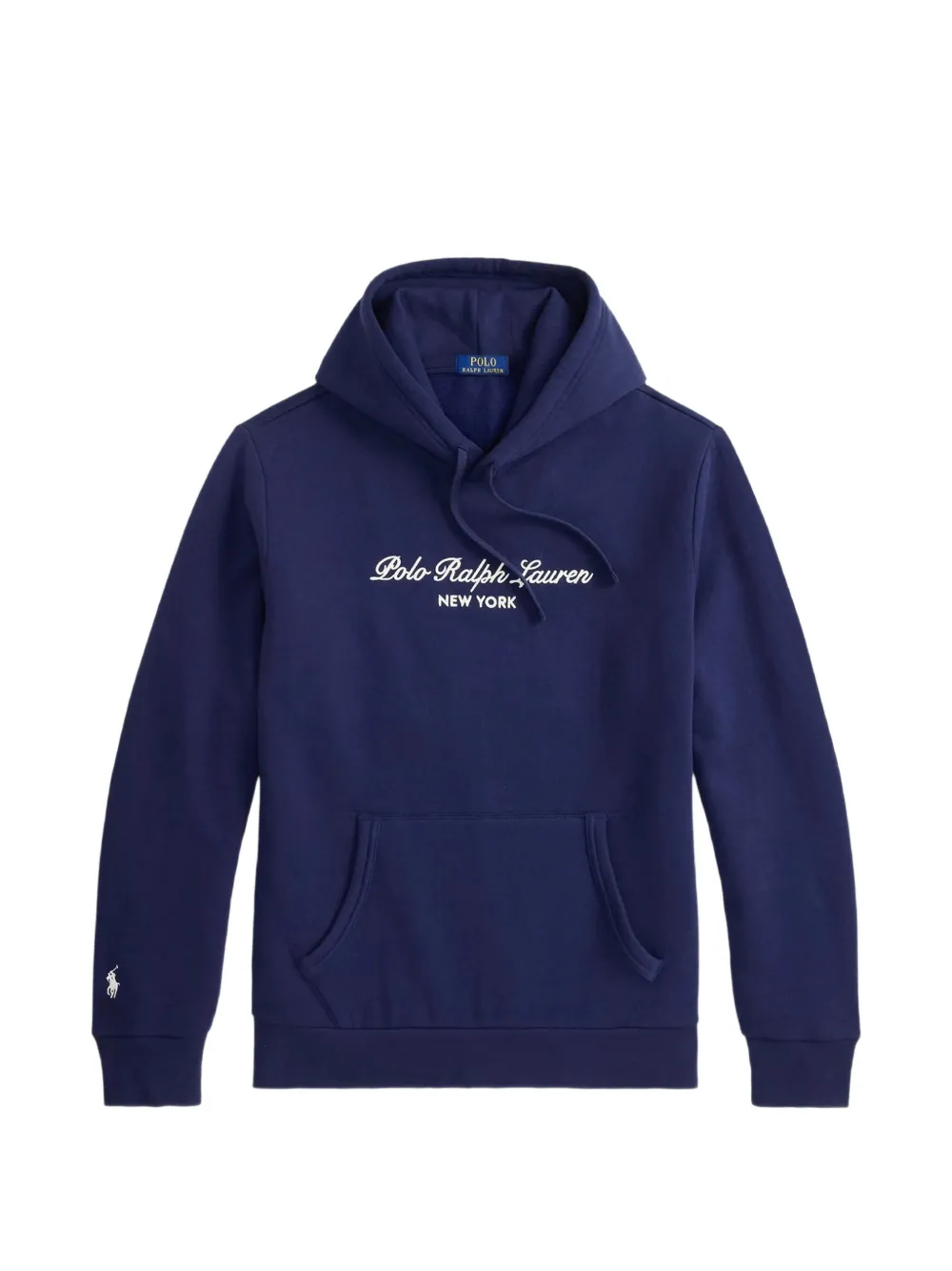 Polo Ralph Lauren logo-embroidered hoodie Blauw