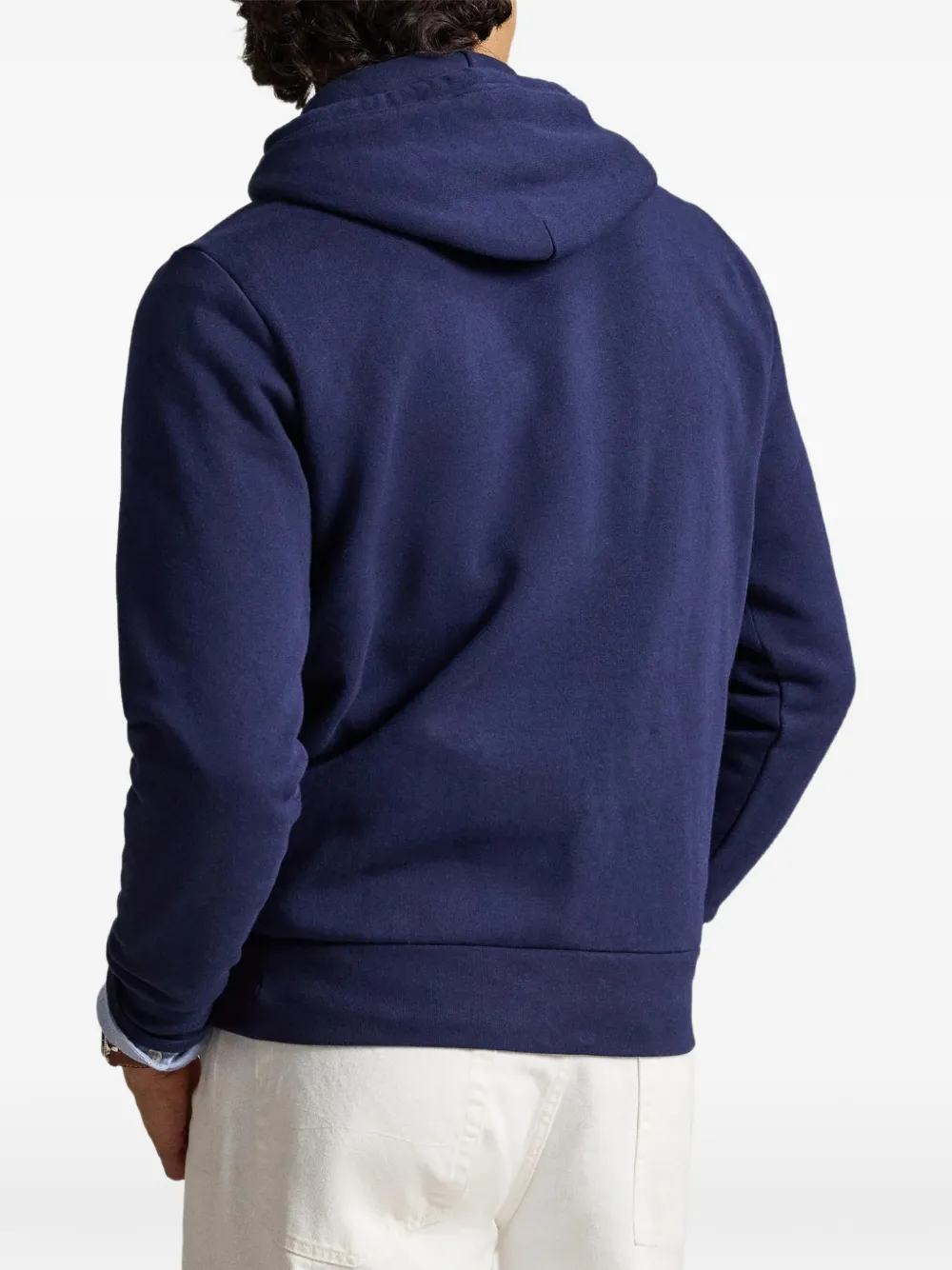 Polo Ralph Lauren logo-embroidered hoodie Blauw