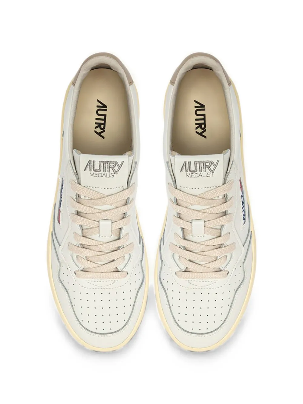 Autry Medalist perforated leather sneakers Wit