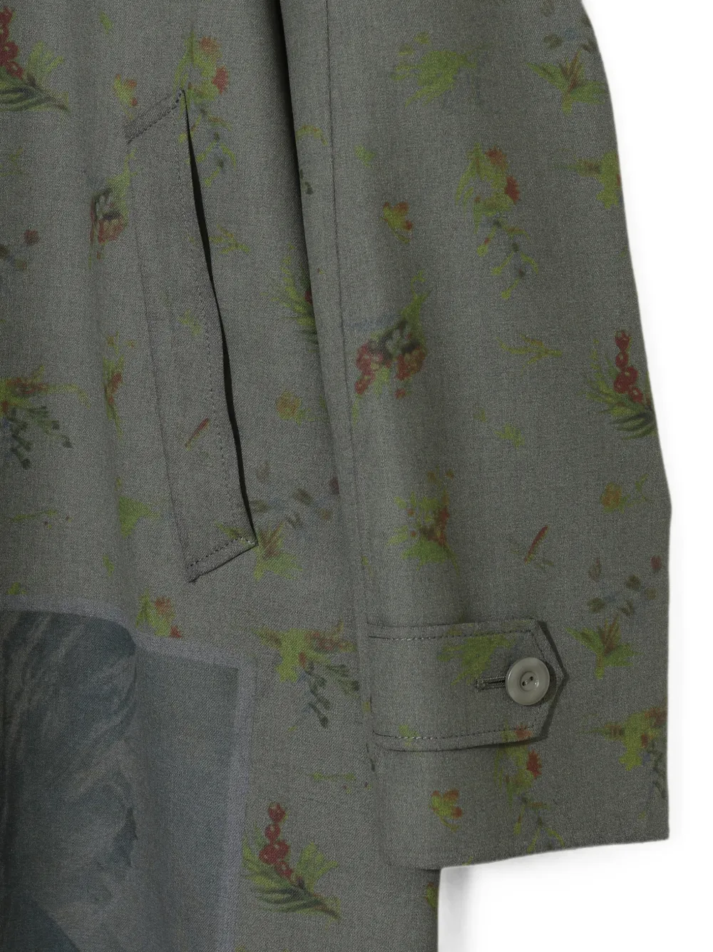 Undercover Jas met bloemenprint en grafische patch Grijs
