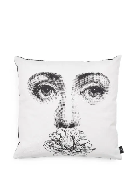 Fornasetti coussin à imprimé visage Lina Cavalieri