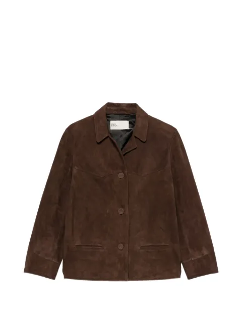 Tory Burch sobrecamisa de ante estilo occidental