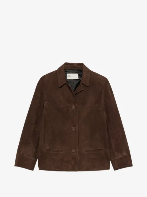Tory Burch sobrecamisa de ante estilo occidental
