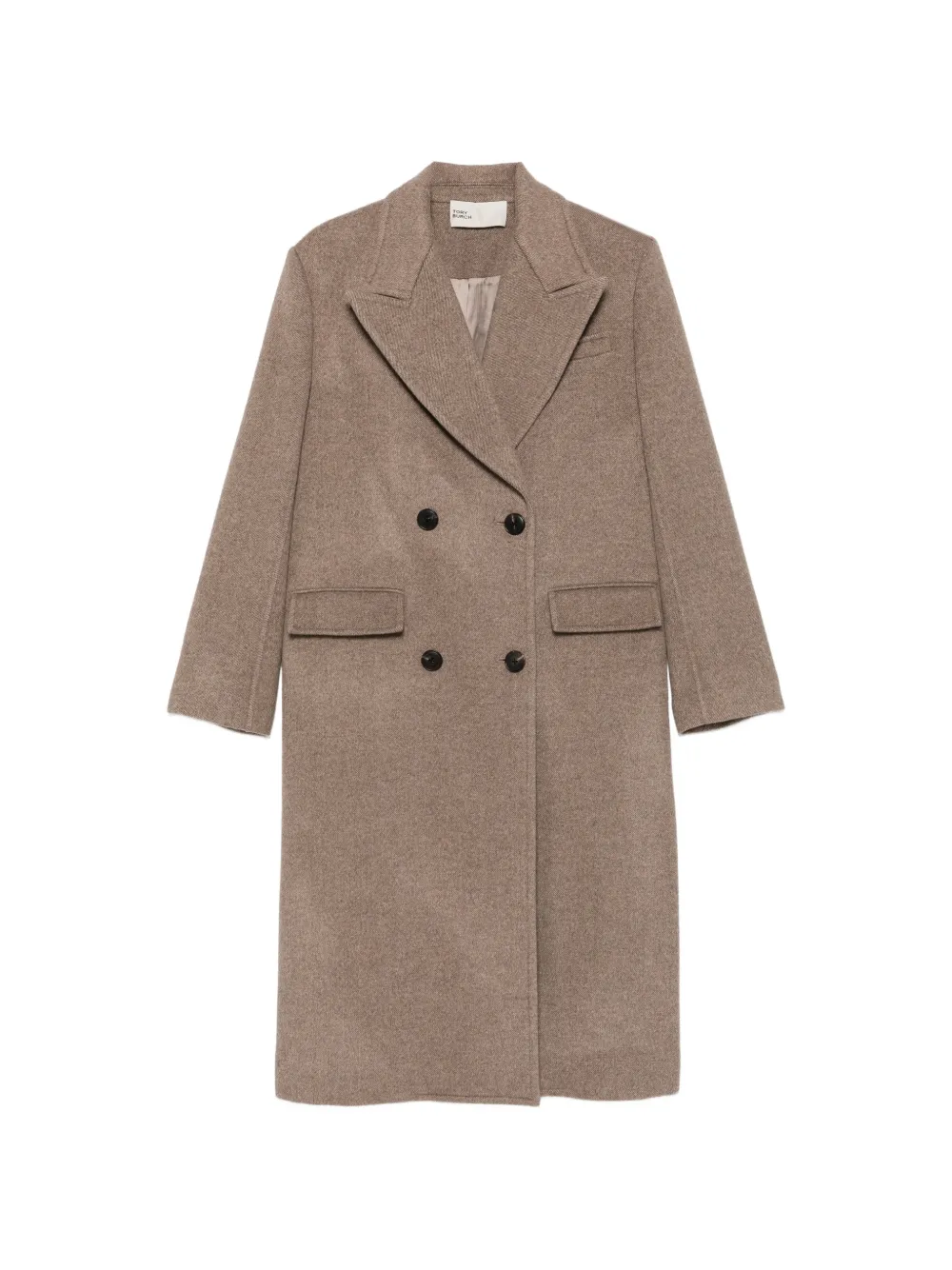 Tory Burch double-breasted wool coat - Marrone