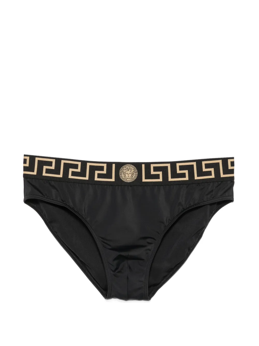 Versace Greca Medusa Swim Trunks In Black