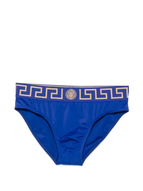 Versace Greca-pattern Medusa-head swim trunks