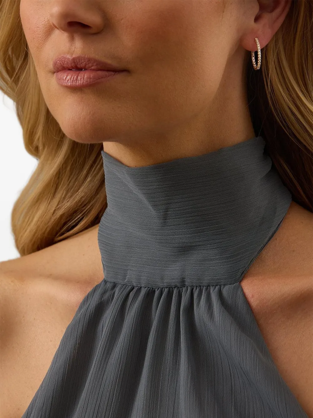 Sara Weinstock Orecchini a cerchio Elongated Petite Eternity con diamanti - Oro