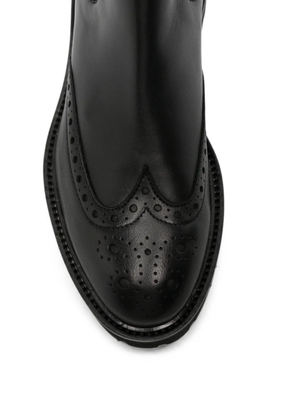 Doucal's brogue-detail Chelsea boots Zwart