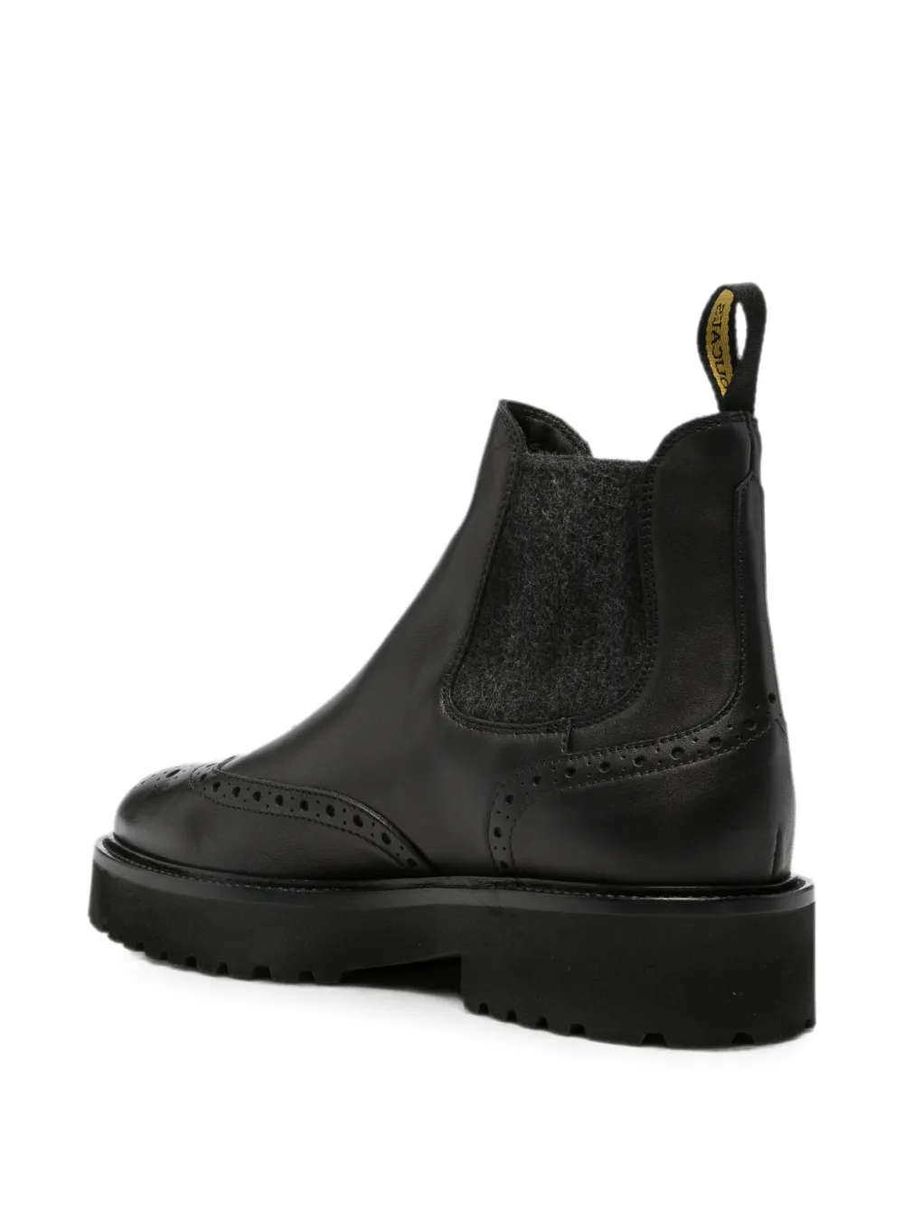 Doucal's brogue-detail Chelsea boots Zwart