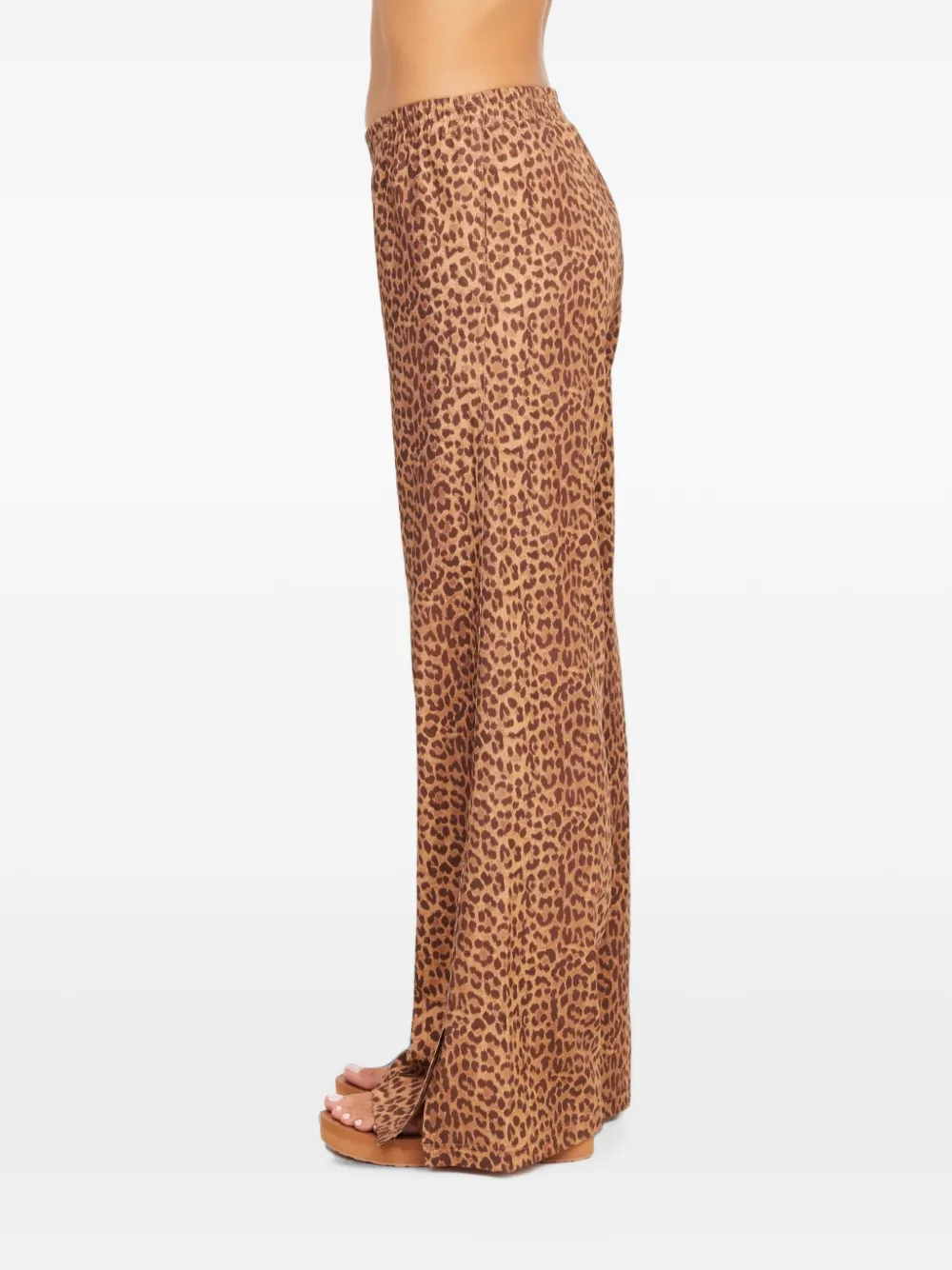 The Upside Javan Juliet broek met luipaardprint Bruin
