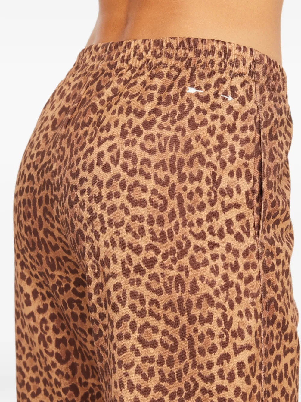 The Upside Javan Juliet broek met luipaardprint Bruin