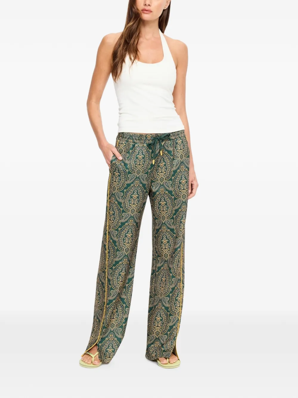 The Upside Bamba Roma broek met paisley-print Groen