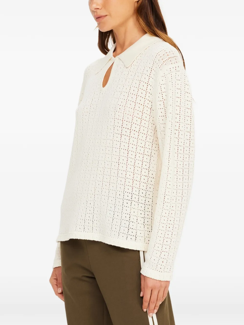 The Upside Frederica opengebreide trui Beige