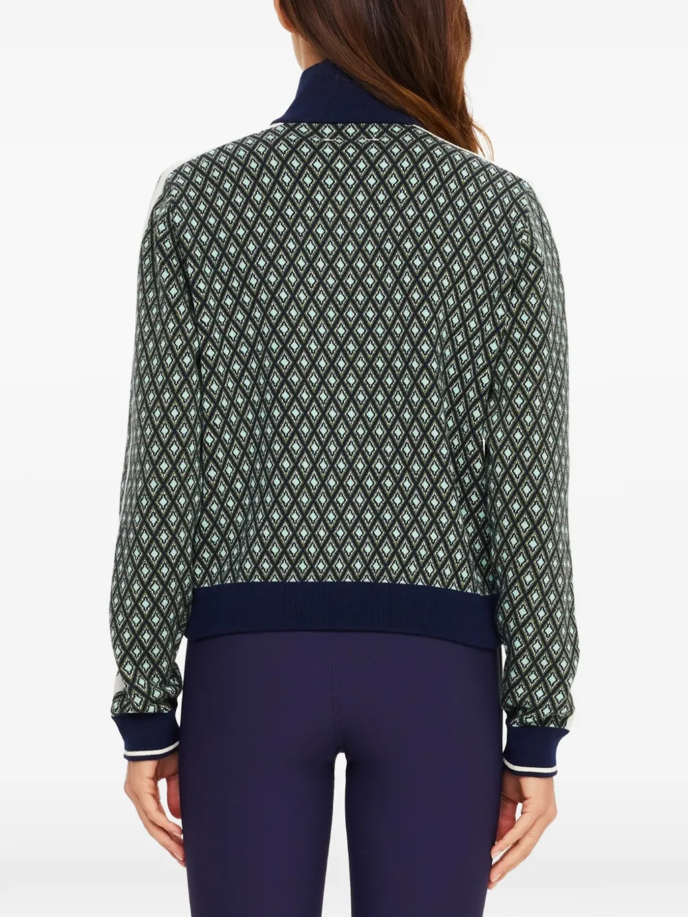 The Upside Viva Margot vest met geometrisch patroon Groen
