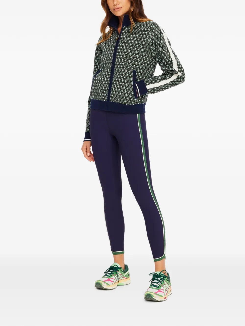 The Upside Viva Margot vest met geometrisch patroon Groen