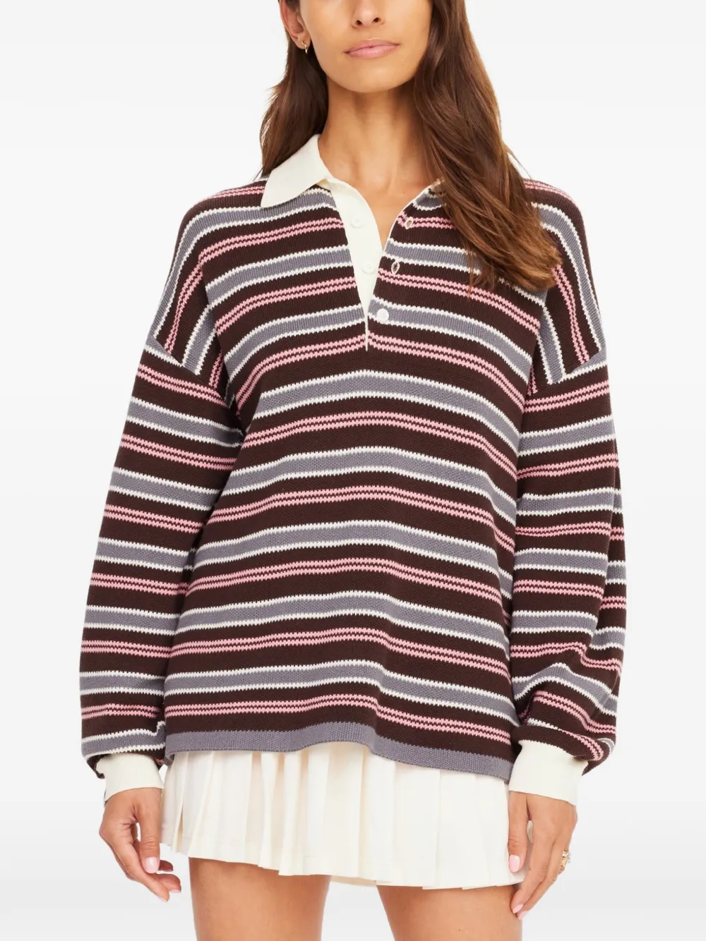 The Upside Maglione Wonder a righe - Marrone