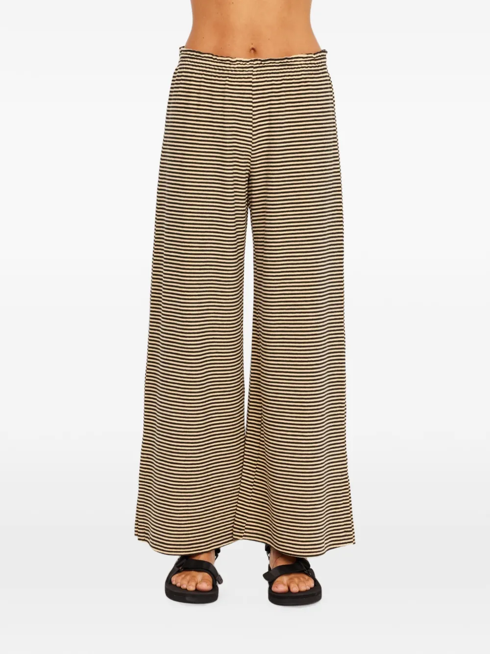 The Upside Santos Adriel gestreepte broek Beige