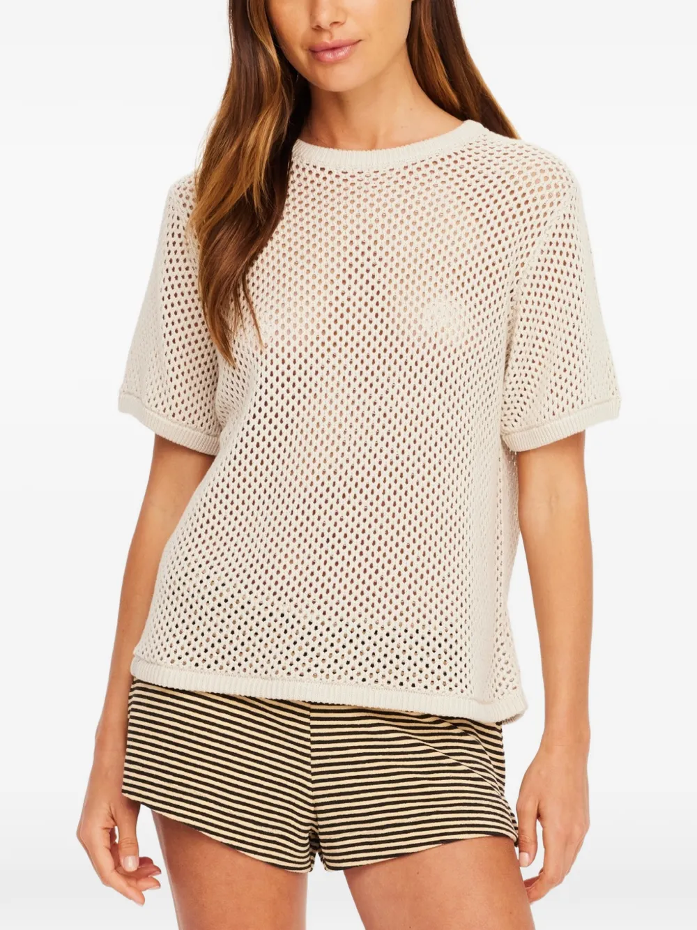 The Upside Casey open-knit T-shirt