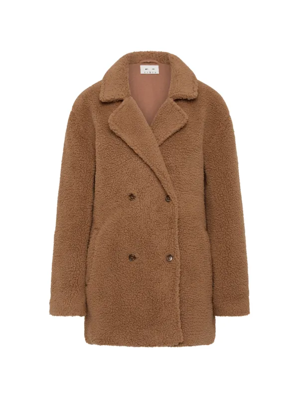 The Upside Gracie Double-breasted Coat in Brown