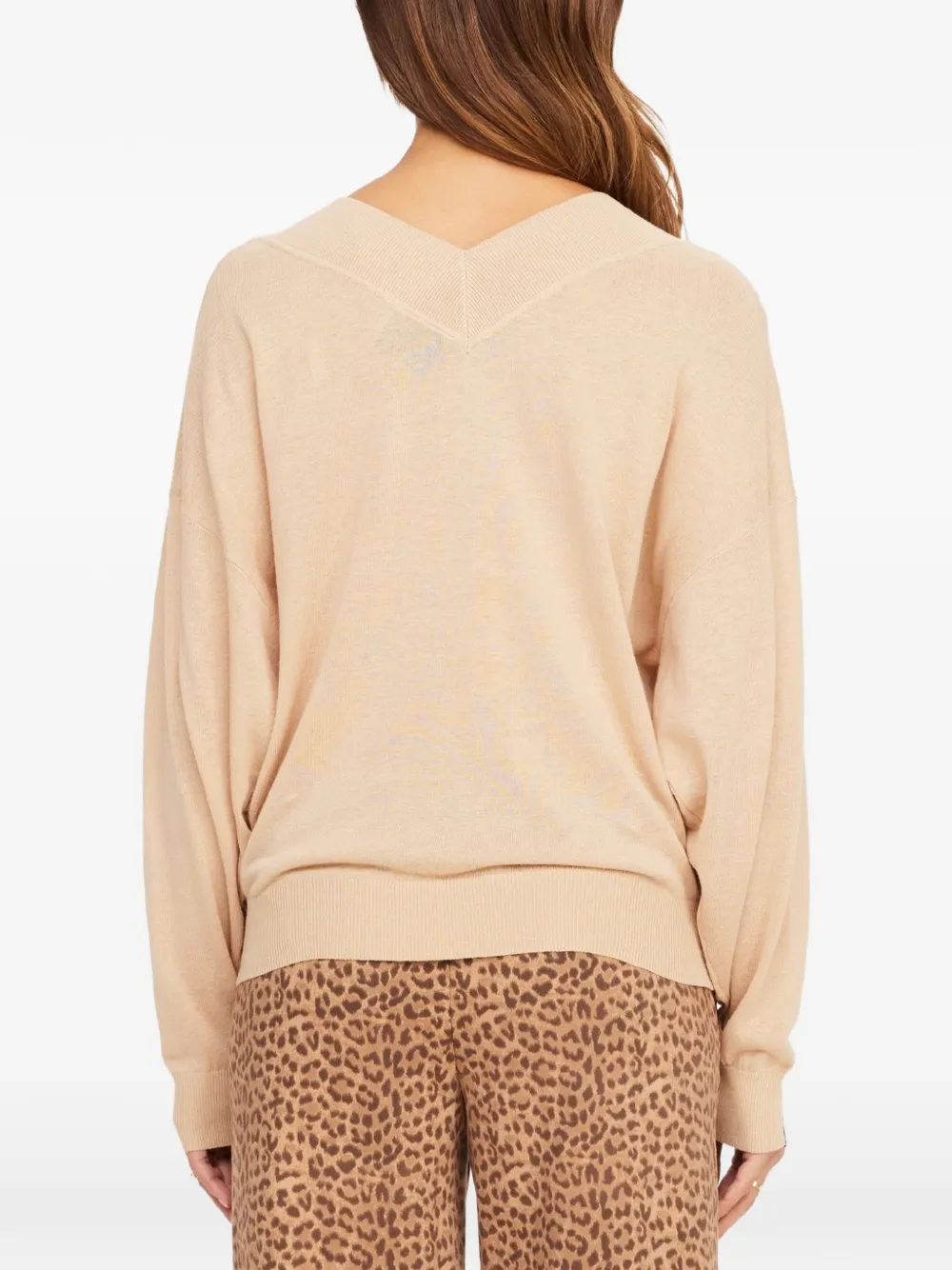 The Upside Bonita trui met V-hals Beige