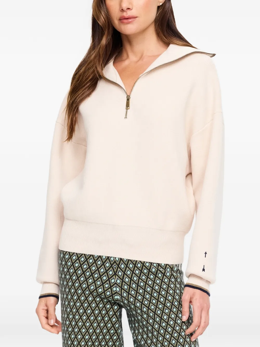 The Upside Kairo Half-zip Sweater in Neutrals, view 3